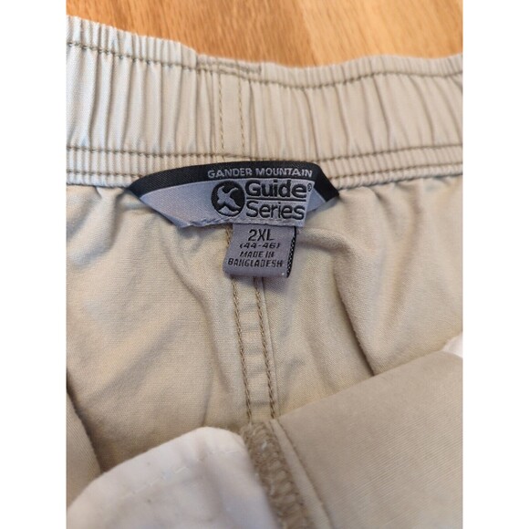 Gander Mountain Guide Series Cargo Shorts Mens 2XL XXL Khaki Cotton Outdoor - Picture 8 of 10